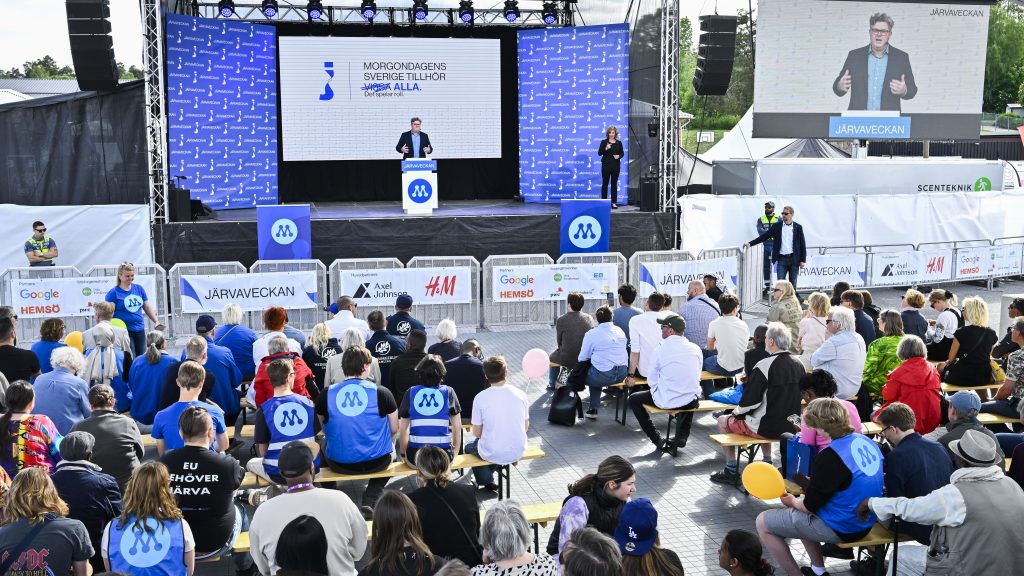 STOCKHOLM 20230603
Justitieminister Gunnar Strömmer (M) talar på Järvaveckan under lördagen.
Foto: Claudio Bresciani / TT / kod 10090