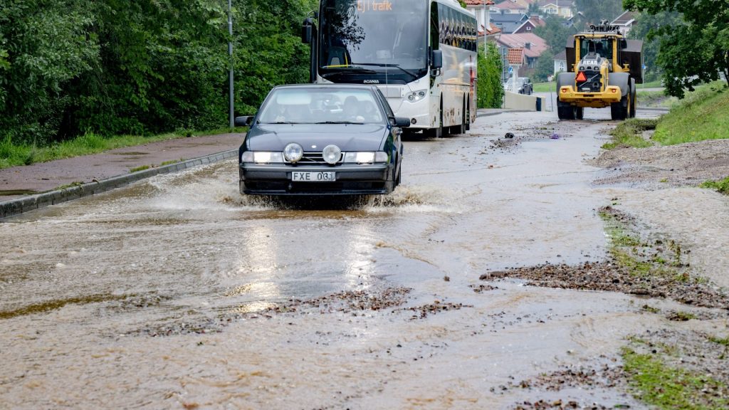 أضرار العاصفة هانز
Foto: Ulf Palm / TT