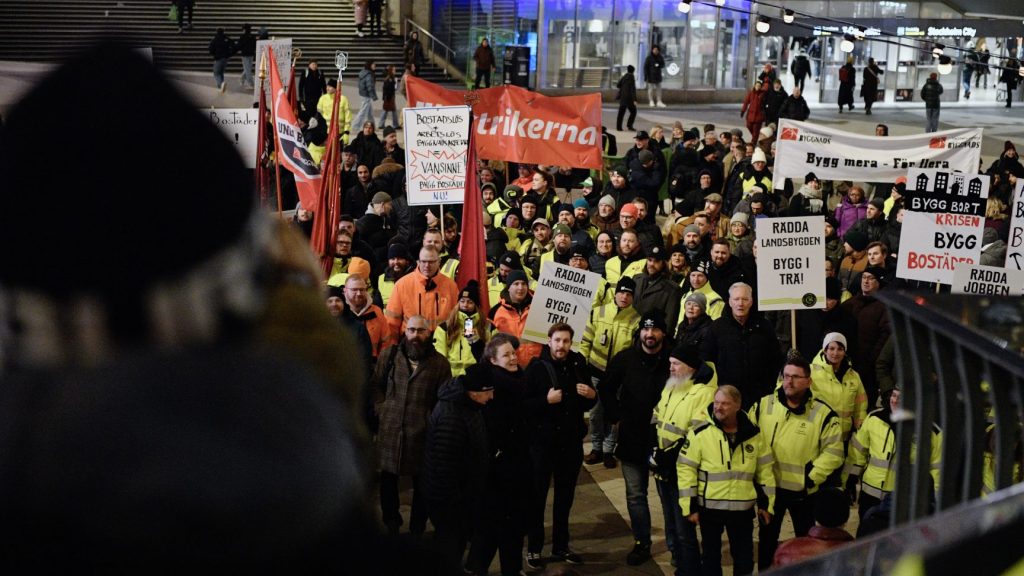 تظاهرة عمال البناء
Foto: Samuel Steén / TT
Foto: Samuel Steén / TT / Kod 12170