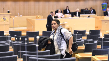 اجراءات مشددة خلال مناظرة برلمانية حول غزة
Foto: Henrik Montgomery / TT