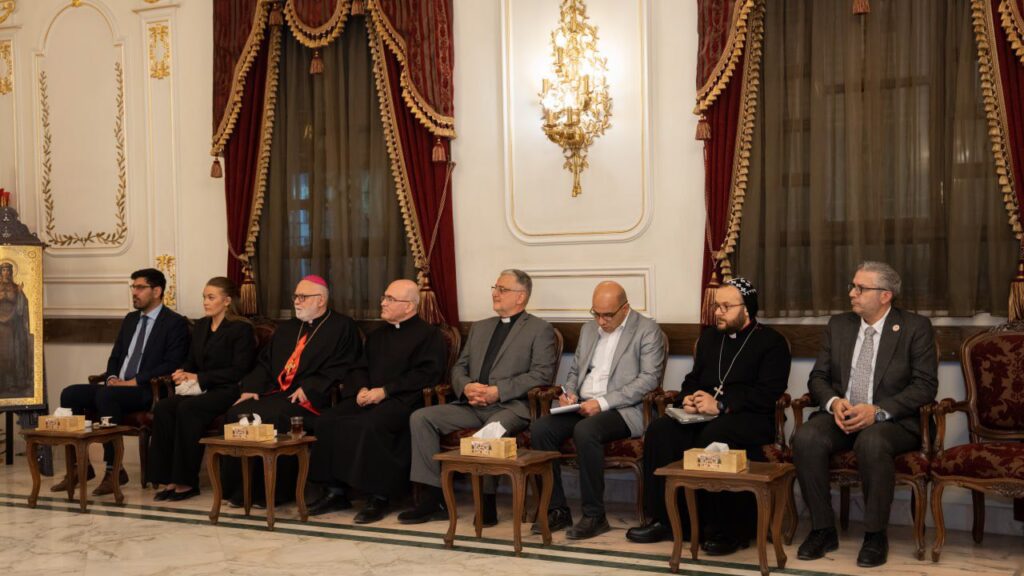 دوسا وفورشيل يلتقيان ممثلي الطوائف المسيحية في دمشق - مصدر الصور: بطريركية السريان الأرثوذكس