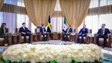 من لقاء الوزيرين السويديين مع وزير الخارجية السوري
Foto: SANA