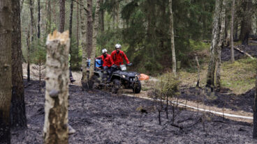 GÖTEBORG, SVERIGE 20260503
En skogsbrand har brutit ut i Delsjöområdet i Göteborgs kommun och har pågått sedan lördagseftermiddagen. Räddningstjänsten är på plats och arbetar med att bekämpa branden.
Foto: Adam Ihse / TT / Kod 9200